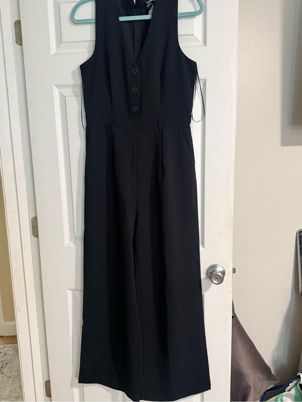 Sleeveless Wide-Leg Black Jumpsuit